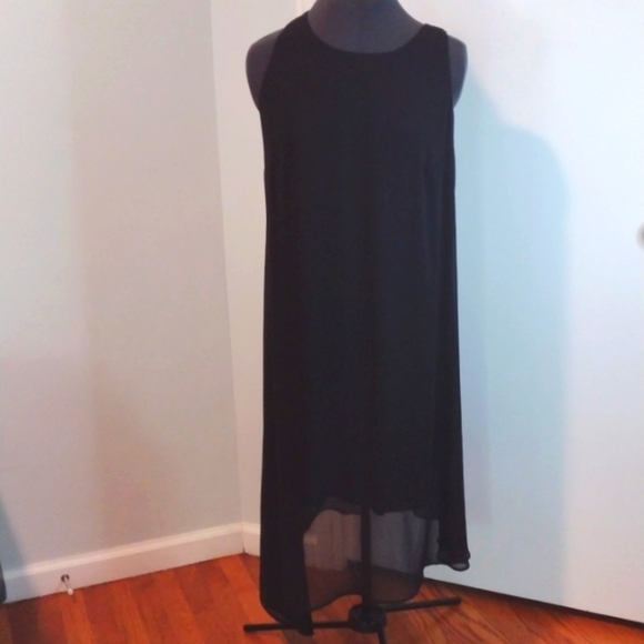 NWT Karen Kane Asymmetrical Overlay Shift Dress Size 0X - Picture 3 of 9